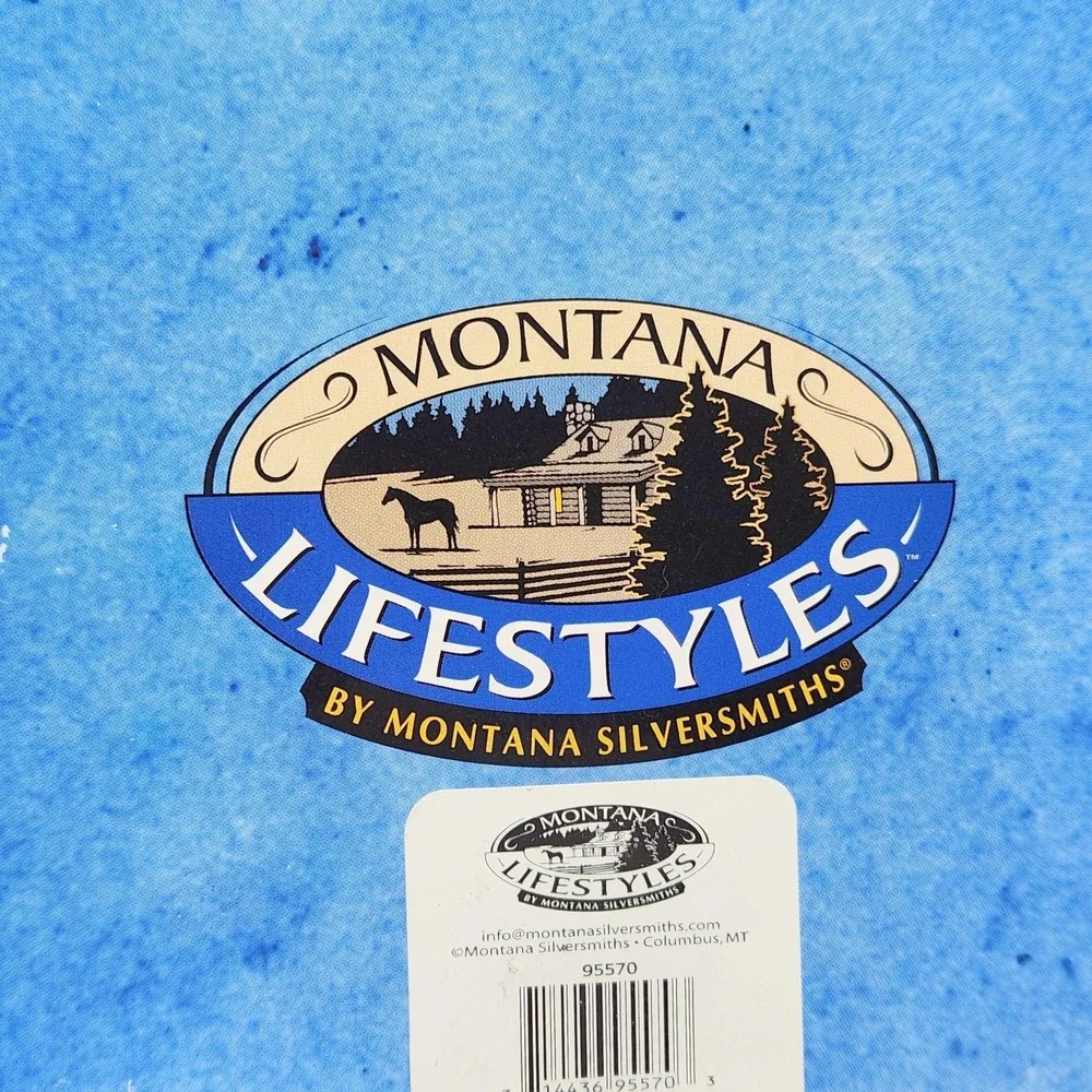 Lot of 7 Montana Lifestyles Barbed Wire Ornaments 6 Pc. Silver Western Christmas